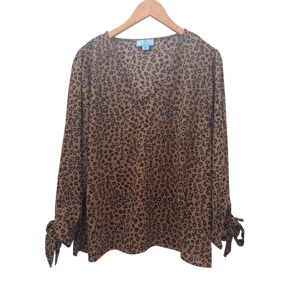 CeCe Leopard Print Blouse